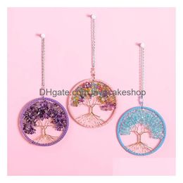 Decorative Objects & Figurines National Tree Of Life Home Decor Wall Hang Hand Made Dream Catcher Christmas Ornament Decoration Blue P Dhasj