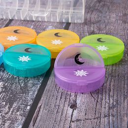 Pill Box Organiser Plastic Storage Box Container Portable Medicine Pill's Case Weekly Pillbox Hat for Tablets Rainbow 7 Days