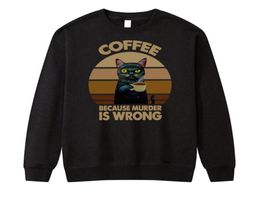 Men039s Hoodies Sweatshirts Kawaii Cat Because Murder Is Wrong Harajuku 2021 Winter Male Casual Cool Hoodie Sweatshirt Breath9834063