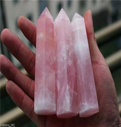 80100MM 100 Natural Rock pink ROSE Quartz Crystal Point Healing4012803