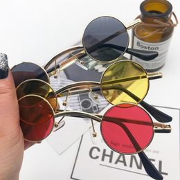 Occhiali da sole round in stile coreano per donne designer marchio vintage piccolo cornice occhiali da sole aspirali retrò occhiali UV400 266p