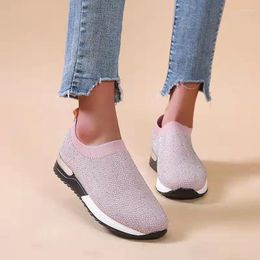 Casual Shoes 2024 Women Sneakers Comfortable Mesh Slip-On Ladies Sport Wedges Chunky Women's Vulcanized Plus Size 43