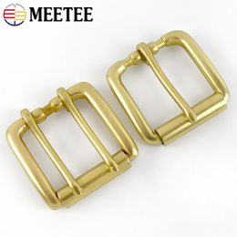 1/2Pcs 40mm Brass Pin Buckle Single/Double Needle Belt Buckles Jeans Adjuster Clasp DIY Leather Craft Hardware Accessories