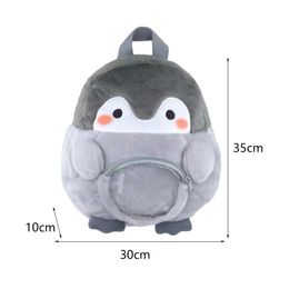 Penguin Backpack Y2K Daypack Cute Large Capacity Casual Animal Backpack Soft Plush Bag for Kids Girls Teen Adult Men Women