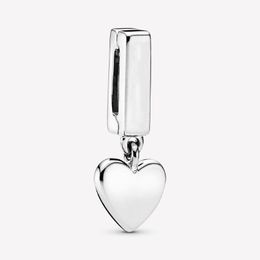 New Arrival 925 Sterling Silver Reflexions Heart Dangle Clip Charm Fit Original European Charm Bracelet Fashion Jewellery Accessories 208x