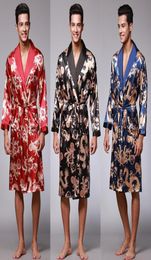 Men039s Sleepwear Men Women Satin Silk Robe Casual Kimono Bathrobe Gown Long Sleeve Nightgown Lounge Wear Nightwear Soft Homewe7309296