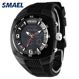 SMAEL Men Analogue Digital Fashion Military Wristwatches Waterproof Sports Watches Quartz Alarm Watch Dive relojes WS1008 2590