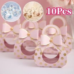 10Pcs/Lot Wedding Favor Box and Bags Chocolate Candy Boxes for Wedding Baby Shower Birthday Guests Favors Event Party