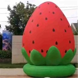 Customized Fruit Model Toy Inflatable Strawberry Promotional Advertising Balloon With base printing Oxford on sale 001