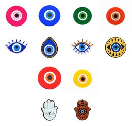 moq 20pcs evil eye custom silicone straw toppers cover charms buddies DIY decorative 8mm straw party supplies gift5890662