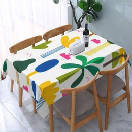 Table Cloth Summer Break Tropical Jungle Rectangular Household Dining Room Mat Home Textile Kitchen Decor