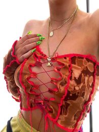 Summer Clothes For Women Vintage Y2k Dye Off Shoulder Streetwear Female Hollow Out Tassel Knit Crop Top Temperament Casual Women5261984