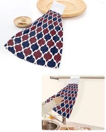 Towel Vintage Moroccan Pattern Hand Towels Home Kitchen Bathroom Hanging Dishcloths Loops Quick Dry Soft Absorbent