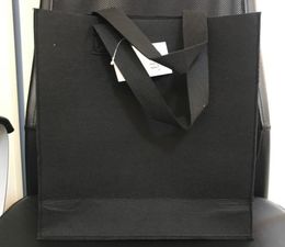 Storage Case winter Felt Case Vintage Style Shopping Bag black thick handbag cosmetic case2791156