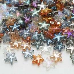 New Starfish Shape Beads 14MM DIY Handmade Jewelry Making Accessories Medium Hole Glass Pendant Earrings Bracelet Accessories