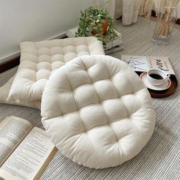 Pillow Japanese Style Household Living Room Thickened Fabric Circular Balcony Bay Window Solid Color Ground