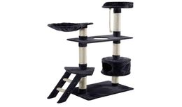 New 60quot Cat Tree Tower Condo Scratcher Furniture Kitten Pet House Hammock Gray7205509