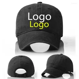 Ball Caps DIY Free Logo Embroidery Baseball Cap Custom Dad Hat For Women Soft Breathable Sports Snapback Hip Hop Trucker Hats Gorros