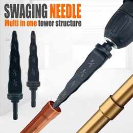 1/2Pcs Air Conditioner Copper Pipe Expander HVAC Repair Tool Swaging Drill Bit Set Swage Tube Expander Soft Copper Tubing Tools