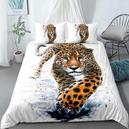 Bedding Sets Yi Chu Xin 3D Leopard Cartoon Set Animal Pattern Duvet Cover Luxury 3pcs Comforter King A1010