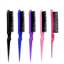 Hair Brushes Professional Comb Teasing Back Combing Brush Slim Line Styling Tools 6 Colours Drop Delivery Products Care Dhpdl
