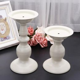 Candle Holders 2024 White Metal Candlestick Holder Stand Wedding Party Table Decoration Gifts