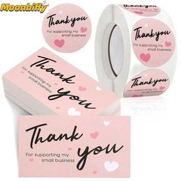 Gift Cards Thank You for Supporting My Small Business Sticker and Cards Holiday Gift Wrapping Decor Sealing Sticker Baked Flowers Sticker d240529