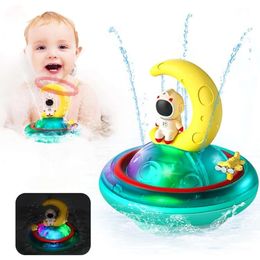Astronaut Baby Automatic Spray Water Toddler Bath Toys, Induction Sprinkler Bathtub Toys with Light & Music L2405