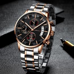 Top Brand CRRJU Luxury Men Fashion Business Watches Men's Quartz Date Clock Man Stainless Steel Wrist Watch reloj hombre 250e