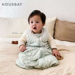Schlafsack für Babys 3-24 Monate warmes weiches Doudou Patchwork 2,5 TOG Sleepedsacks ärmellose 2-Wege Reißverschluss Anti-Kick-Decke L2405