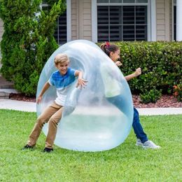 Fun Summer Transparent Iatable Balloon Kids Children Outdoor Toys Soft Air Water Filled Bubble Ball Party Game Gift L2405