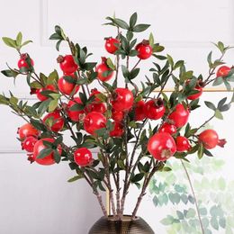 Decorative Flowers 1Pc Artificial Flower Charming Eco-friendly Fake Smooth Surface Pomegranate Home Decor
