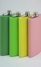 mixed Coloured stainless steel 7oz hip flask 4 Colour can be choose Personalised logo accept7962976