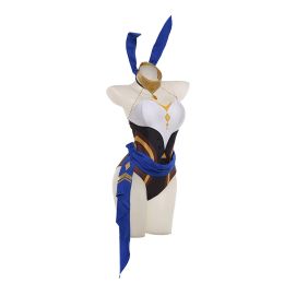 ROLECOS Layla Bunny Girl Costume New Original Genshin Impact Bunny Suit Sexy Exotic Dancers Women Jumpsuit Full Set