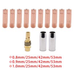 Welding Torch Consumables Kit,13pcs Welding Torch Parts Tip Gas Nozzle Tip Holder