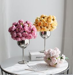 27 Peony Bouquets Fake Artificial Flower Wedding Decoration Fake Flower Arrangement Simulation Bouquet NEW 20206343281