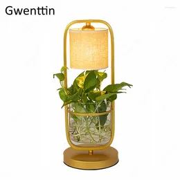 Table Lamps Modern DIY Potted Plant Nordic Home Decor Standing Desk Light For Living Room Bedroom Led Fixtures Luminarias