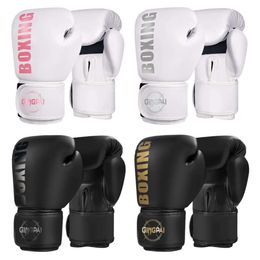 High Quality 6 8 10 12oz Boxing Gloves PU Leather Muay Thai Guantes De Boxeo Free Fight MMA Sandbag Training Glove For Men Women L2405