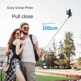 Selfie Monopods Bluetooth wireless selfie stick mini tripod with expandable single leg stand with fill light remote control shutter suitable for mobile phone