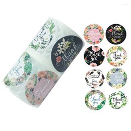 Gift Wrap Home Decoration Scrapbooking Stickers Round Floral Thank You Party Favor Envelope Seal Stationery