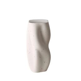 Minimalist Ceramics Vase Decorate Frills Nordic Style Creative Flower Vase for Living Room, TV Cabinet Dining Table.