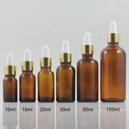 Storage Bottles 0.5oz Essential Oil Glass Bottle For Sale. 15ml Amber Dropper Perfume Container Liquid Pipette
