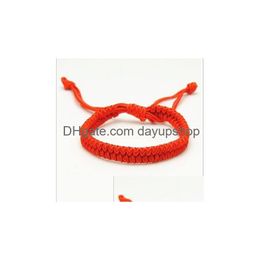Other Bracelets Charms Good Luck Red String Of Fate Rope Friendship Bangle Fashion Handmade Cord Lucky Kabh Bracelet Jewelry Gift Dro Dhpel