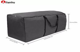 Multifunction Garden Furniture Storage Bag Cushions Upholstered Seat Protective Cover Large Capacity Storage Bags Big Black Bag w8962950