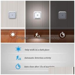 Other Home & Garden 6 Led Night Light Battery Powered Motion Sensor Step Stair Closet For Kitchen Hallway Cabinet Bathroom Hhd4797 Dro Dhbq1