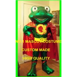 Superhero Mascot Costume Adult Super Hero Frog Theme Anime Cosply Carnival Party Birthday Fancy Dress Mascotte 1769 Mascot Costumes