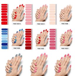 Pure Colour DIY Nail Wraps Full Cover Nails Sticker Art Decorations Manicure Adhesive Polish Nails Solid Colour Valentine Gift6245003