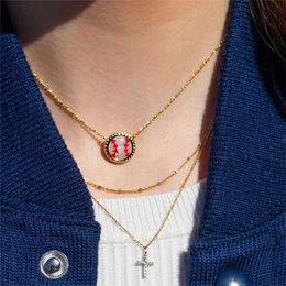 Designer Kendras Scotts Neclace Jewellery Chain Necklace Necklace Female Football Basketball Baseball Necklace KS Resin Round Coin Necklace