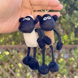 Plush Keychains Shawn Keyring Cartoon Animal Character Kind Friend Filled Keychain Doll Brown Bag Pendant Toy Childrens Little White Sheep s2452909