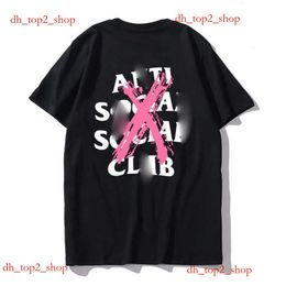 anti social shirt 2024 Mens T Shirts Fashion Designer Shirt Cross Letter Print T-Shirt Casual Couple Loose Short Sleeve Tee 107d anti social social shirt